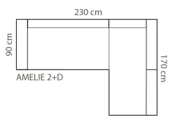 Amelie samettisohva divaanilla, Beige