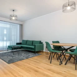 Amelie samettisohva divaanilla, Vihreä