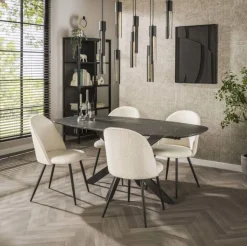 Amsterdam Onyx Cross ruokapöytä 180cm