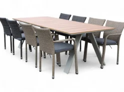 Cannes terassipöytä 250 cm + Apollo tuolit, eri värejä