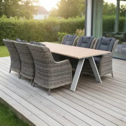 Cannes terassipöytä 250 cm + Osborne tuolit, eri värejä