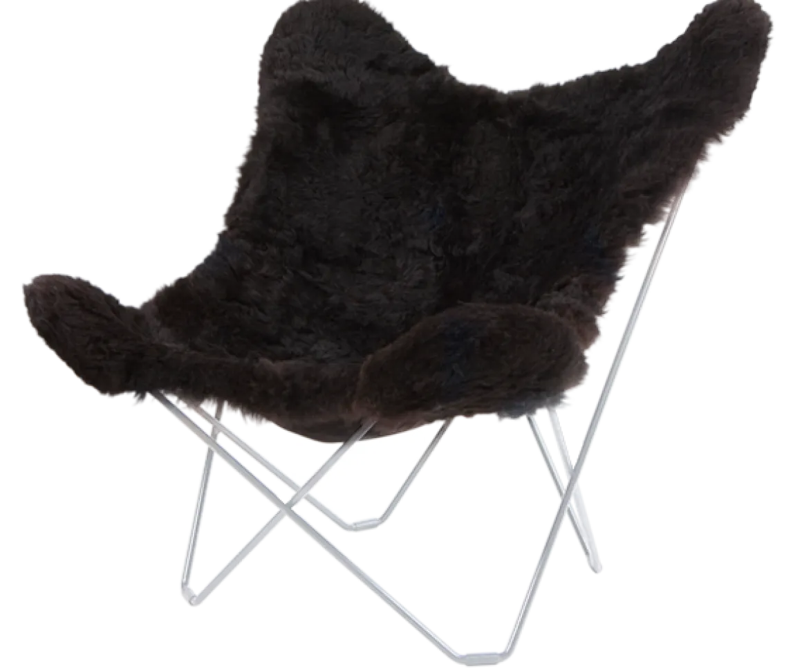 Cuero Lepakkotuoli Iceland Mariposa, Black Shorn