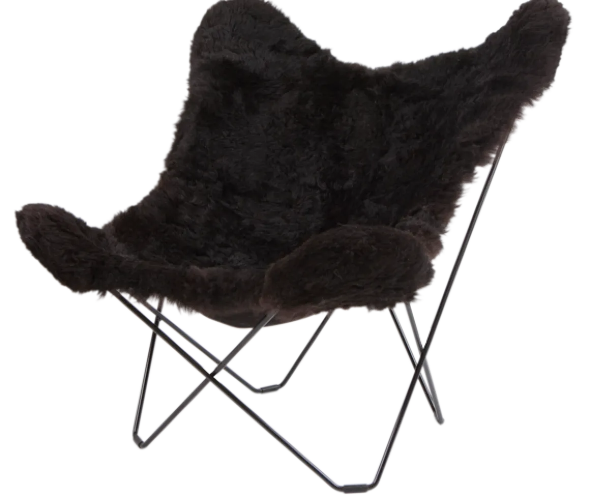 Cuero Lepakkotuoli Iceland Mariposa, Black Shorn