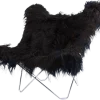 Cuero Lepakkotuoli Iceland Mariposa, Black Wild