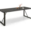 Edna ruokapöytä 180x90cm musta, puujalat