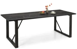 Edna ruokapöytä 180x90cm musta, puujalat