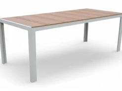 Erika terassipöytä + 6 Togo tuolia, valkoinen