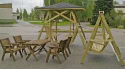 Grön tuoli ulkokäyttöön