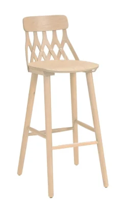 Hans K Y5-baarituoli, 74cm valkoöljytty tammi