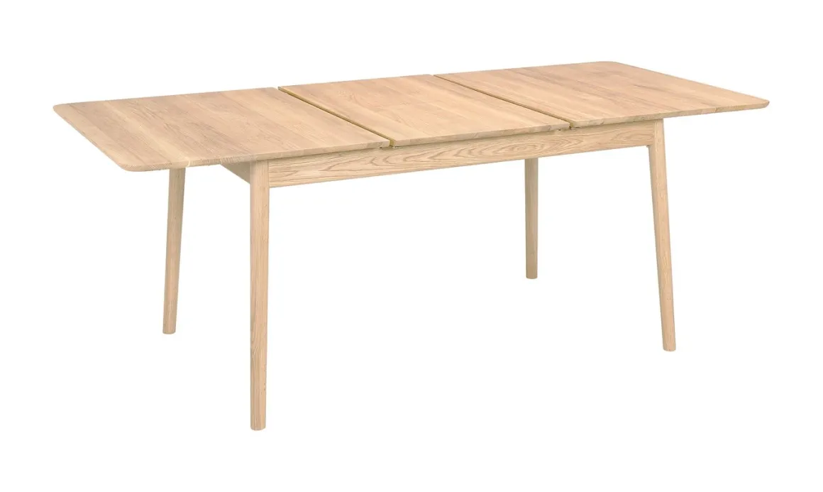 Hans K ZigZag Ruokapöytä BF 127cm, valkoöljytty tammi