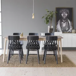 Hans K ZigZag ruokapöytä 140cm, tammi