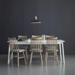 Hans K ZigZag ruokapöytä 140cm, valkoinen