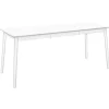 Hans K ZigZag ruokapöytä 127cm, valkoinen