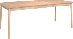Hans K ZigZag ruokapöytä 140cm, valkoöljytty tammi