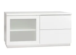 Hiipakka Anton tv-taso 100cm, lasiovi+laatikot