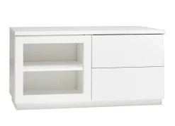 Hiipakka Anton tv-taso 100cm, lasiovi+laatikot