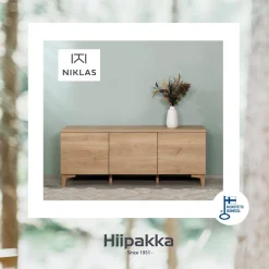 Hiipakka Niklas senkki 150 cm, umpiovet + laatikot