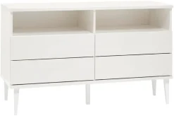Hiipakka Taiga 5.5 korkea tv-taso 134 cm kirkkaalla lasilla