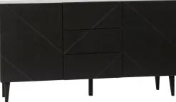 Hiipakka Vilja senkki 150cm laatikoilla ja ovilla, musta