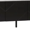 Hiipakka Vilja tv-taso 150cm ovilla, musta