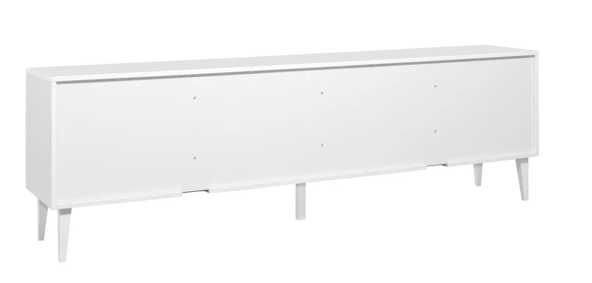 Hiipakka Vilja tv-taso 200cm ovilla, valkoinen