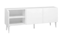Hiipakka Vilja tv-taso 150cm ovilla, valkoinen