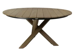 Java pyöreä terassipöytä 150 cm polyrottinkituoleilla