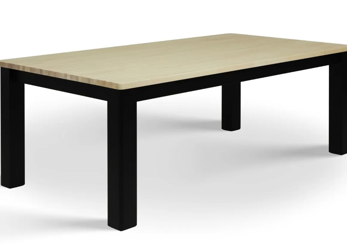 Kanerva ruokapöytä 180x95, musta/koivu