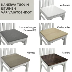 Kanerva ruokaryhmä kuudelle, valkoinen