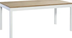 Kaski ruokaryhmä 180x90 + 6 Luoto tuolia, valko-tammi