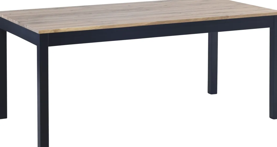 Kaski ruokaryhmä 180x90 + 6 Touko pinnatuolia, musta-tammi