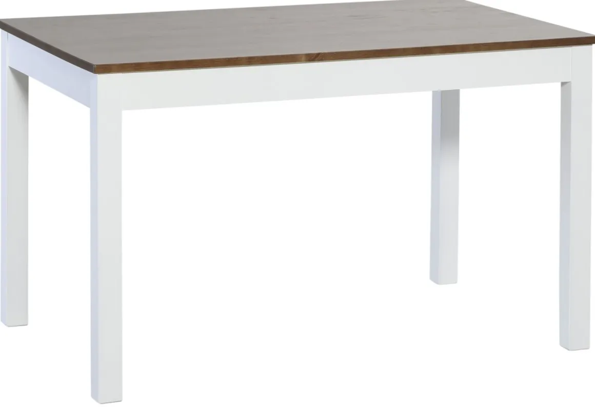 Koivu ruokaryhmä 120x75 + 4 Luoto tuolia, valko-pähkinä