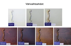 Laitala Talonpoikaisrokokoo kukkapylväs, paljon värejä