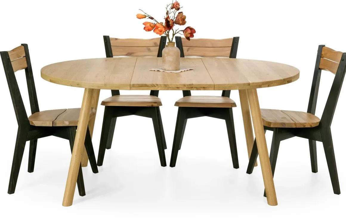 Lana pyöreä ruokapöytä 115 cm, tammi