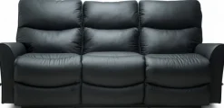 La-Z-Boy Rowan 3+1+1 recliner sohvakalusto, musta nahka