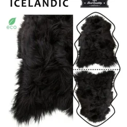 Musta lampaantalja, Icelandic x2, erikoispitkä, pitkä karva
