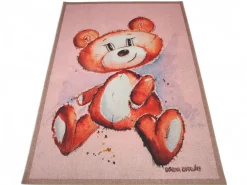Nalle Karhu pinkki -matto, 140x200 cm