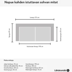Napue 3+2 sohvakalusto beige