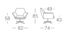 Nordic 832 lepotuoli, musta tai valkoinen