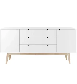 Notte senkki 160cm, valkoinen/koivu