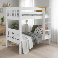 Nukkumatti pieni kerrossänky 70x165, valkoinen