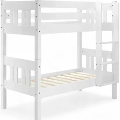 Nukkumatti pieni kerrossänky 70x165, valkoinen