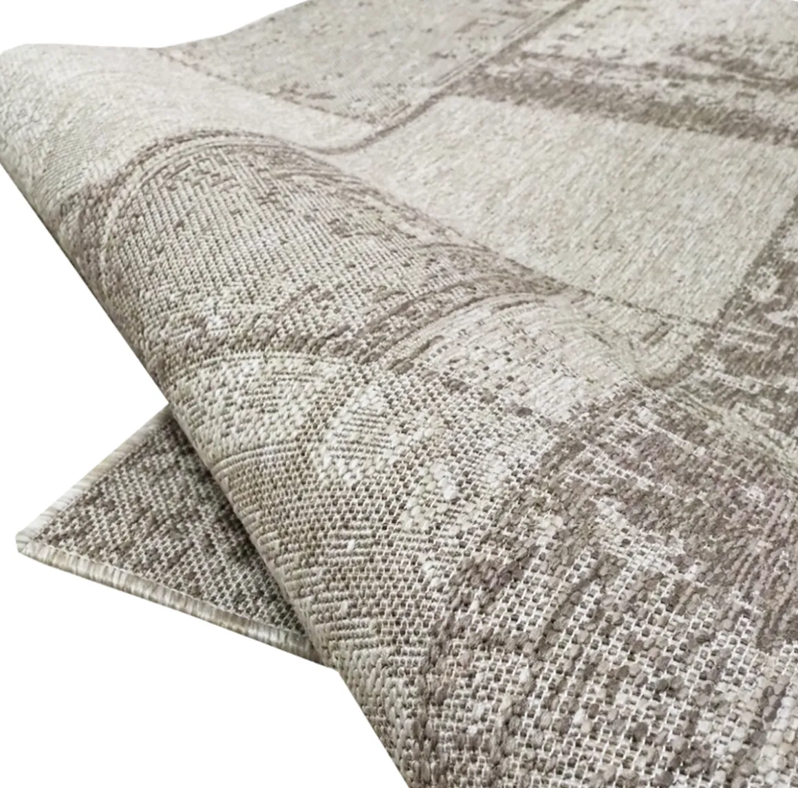 Patchwork matto, pellava, eri kokoja