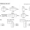 PK Furniture Madeira kulmasohva, kangasverhoiltu