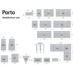 Porto rahi 75x60cm, eri värejä