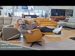 Quatro TV-tuoli sähkötoiminen, musta nahka