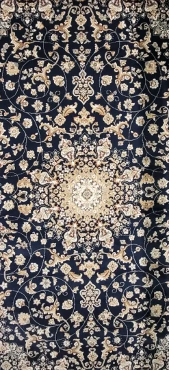 Ritz plyysimatto Medaljonki sininen, 160x235cm