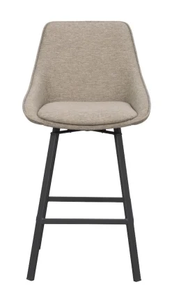Rowico Alison baarijakkara tumma beige, mustat metallijalat