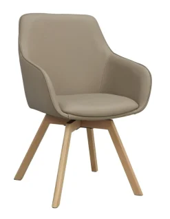 Rowico Alison nojatuoli, beige nahka/tammi