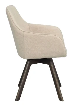 Rowico Alison nojatuoli vaalea beige, ruskea tammi jalka